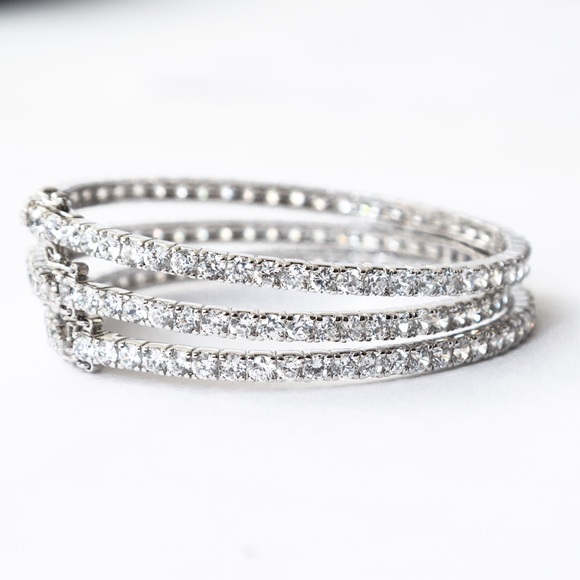 Real Collectibles by Adrienne Jewelry - Real Collectibles by Adrienne 3 set tennis bracelet set sparkly faux diamonds